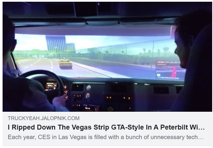 News | Jalopnik’s Michael Roselli drives the Peterbilt 579 truck simulator